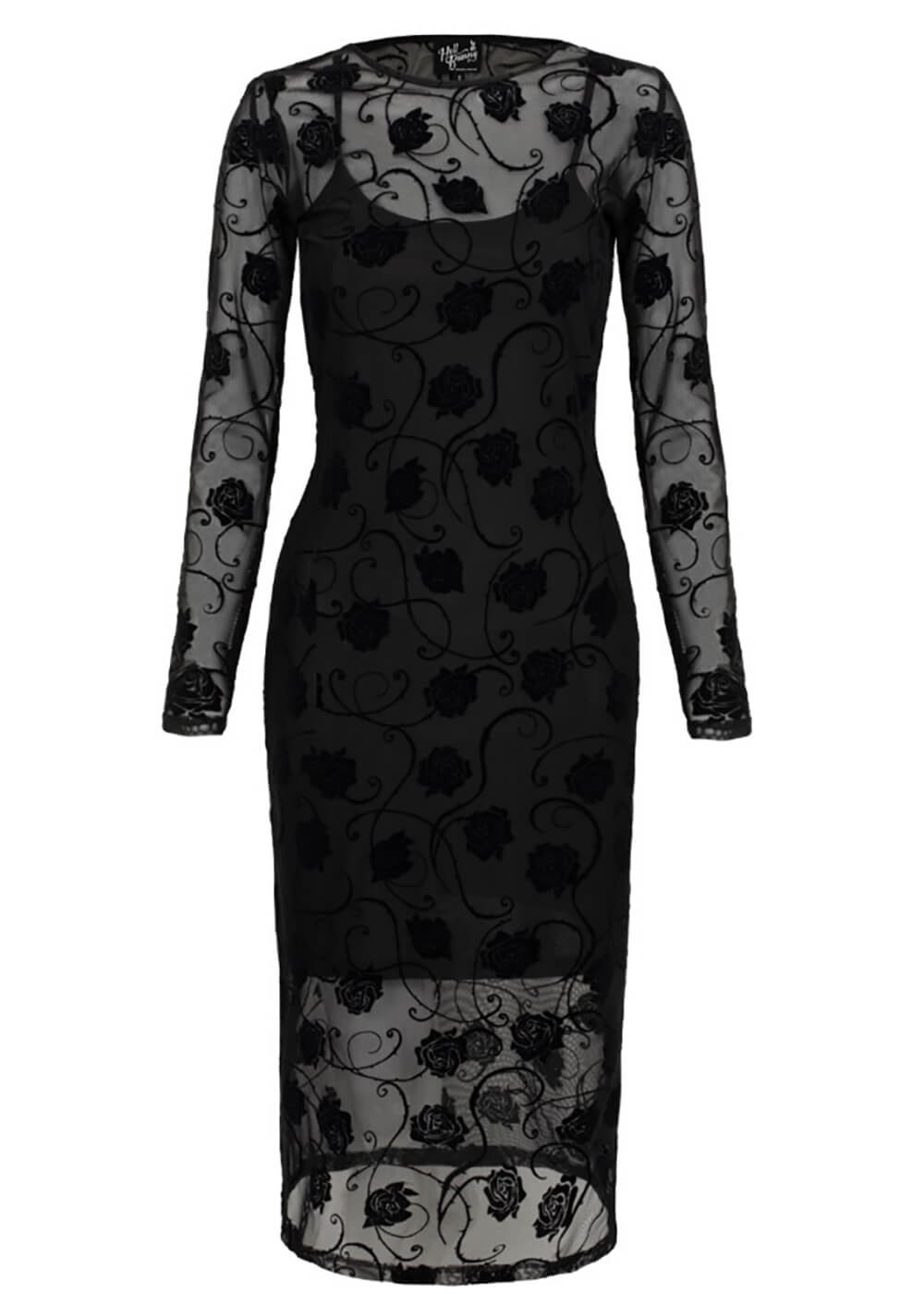 hell bunny black lace dress Dominica Mini Dress
