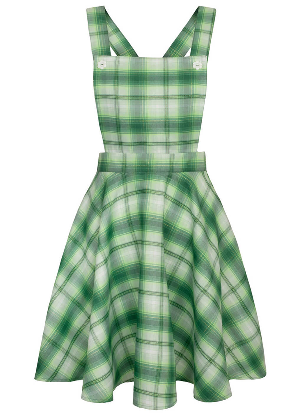 green swing dress Hell Bunny Maisie Pinafore 50's Swing Dress Green