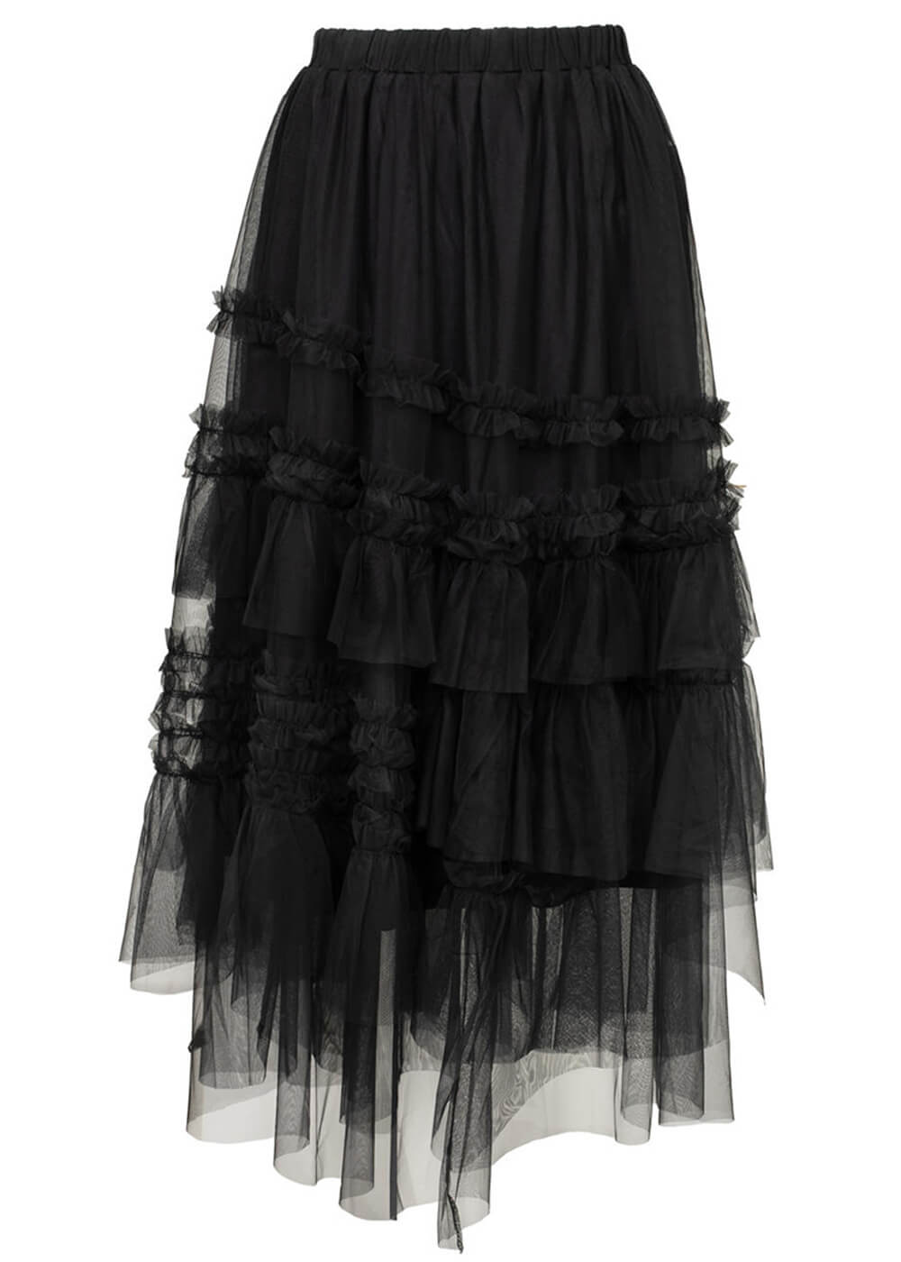 Hell Bunny Prudence 50's Midi Tulle Skirt Black - www.succubus.us