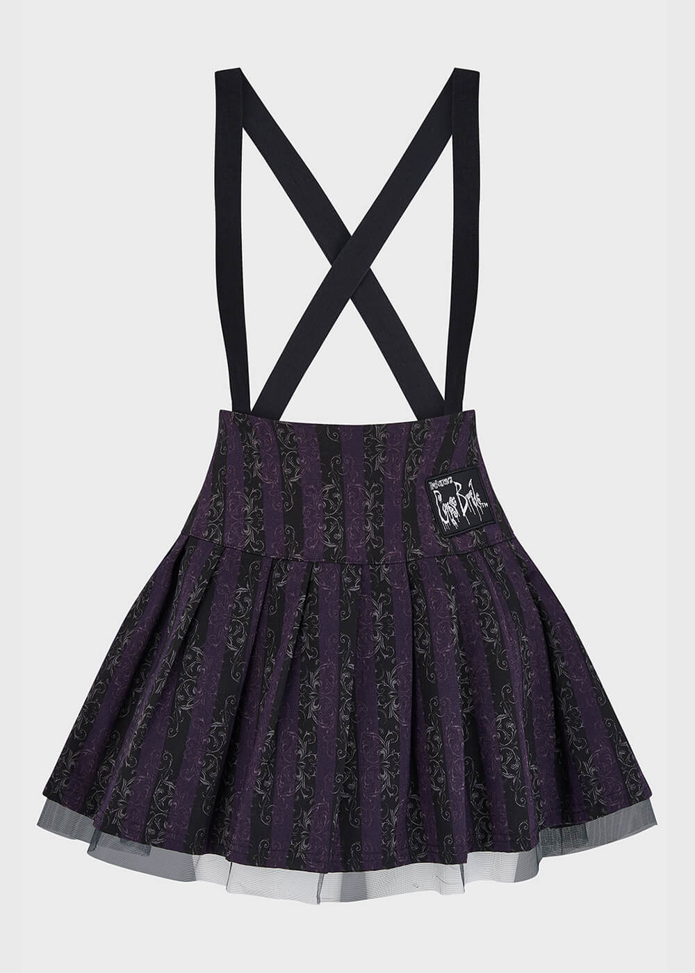 Killstar x Corpse Bride Haunted Phase Pinafore Skirt Black Purple