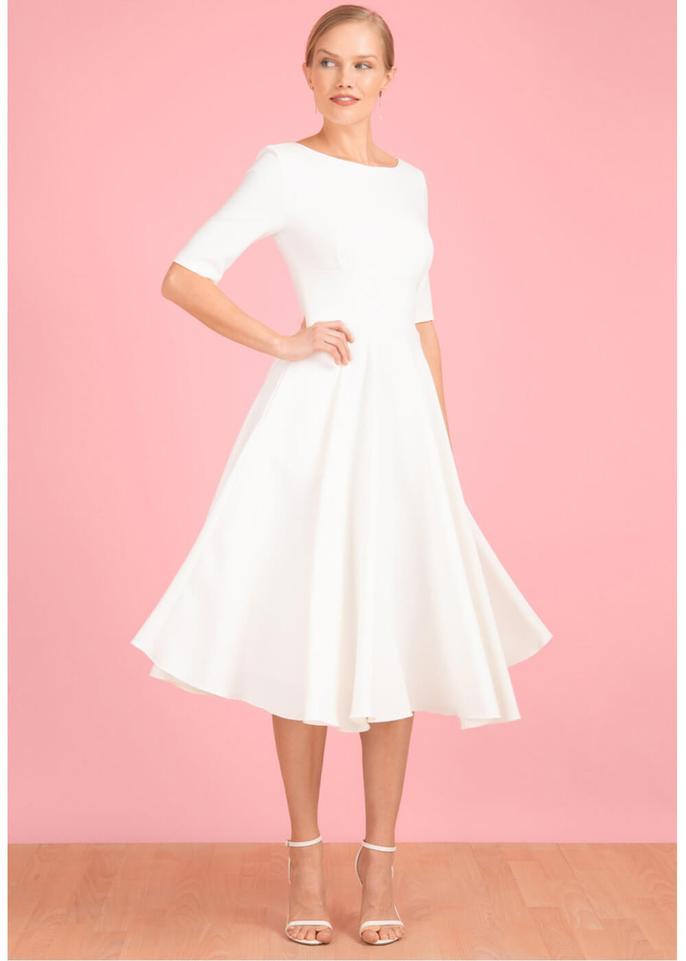 Pretty Dress Company Hepburn 50's Swing Dress Ivory - www.succubus.us Pretty Dress Company Hepburn 50's Swing Dress Ivory - www.succubus.us