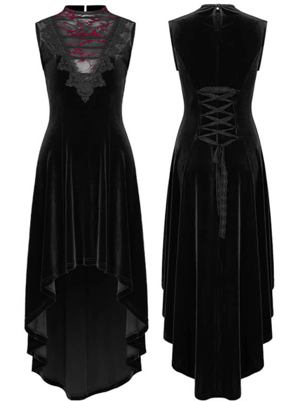Punk Rave Sable Seduction Gothic Evening Dress - Black XS-S - UK Womens Size 6-8 Punk Rave Sable Seduction Gothic Evening Dress - Black XS-S - UK Womens Size 6-8