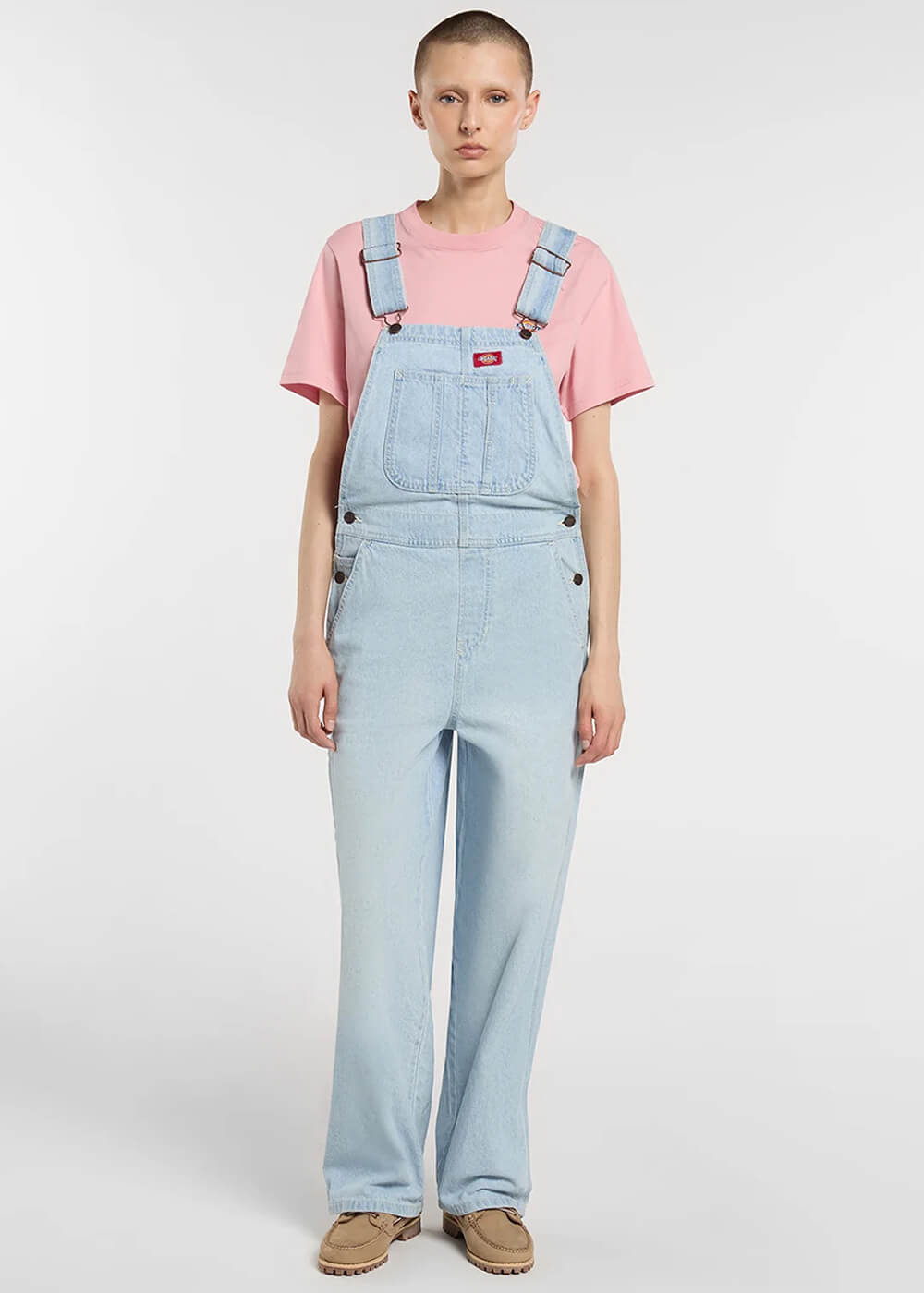Dickies Women Loose Denim Bib Dungarees Fog Blue – Succubus