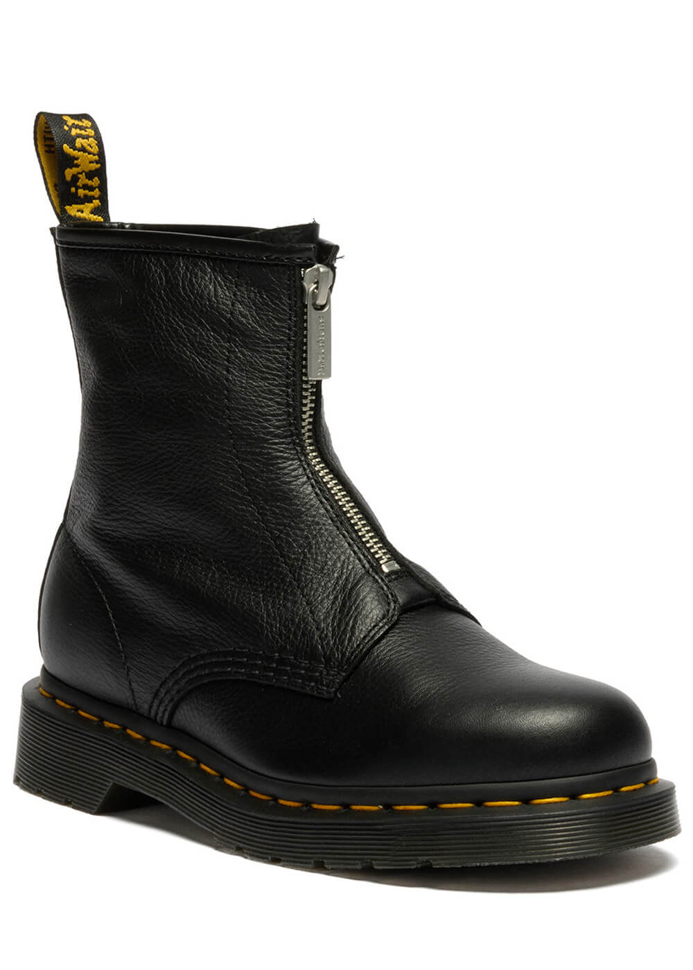 Dr. Martens 1460 Front Zip Up Leather Boots Black - www.succubus.us