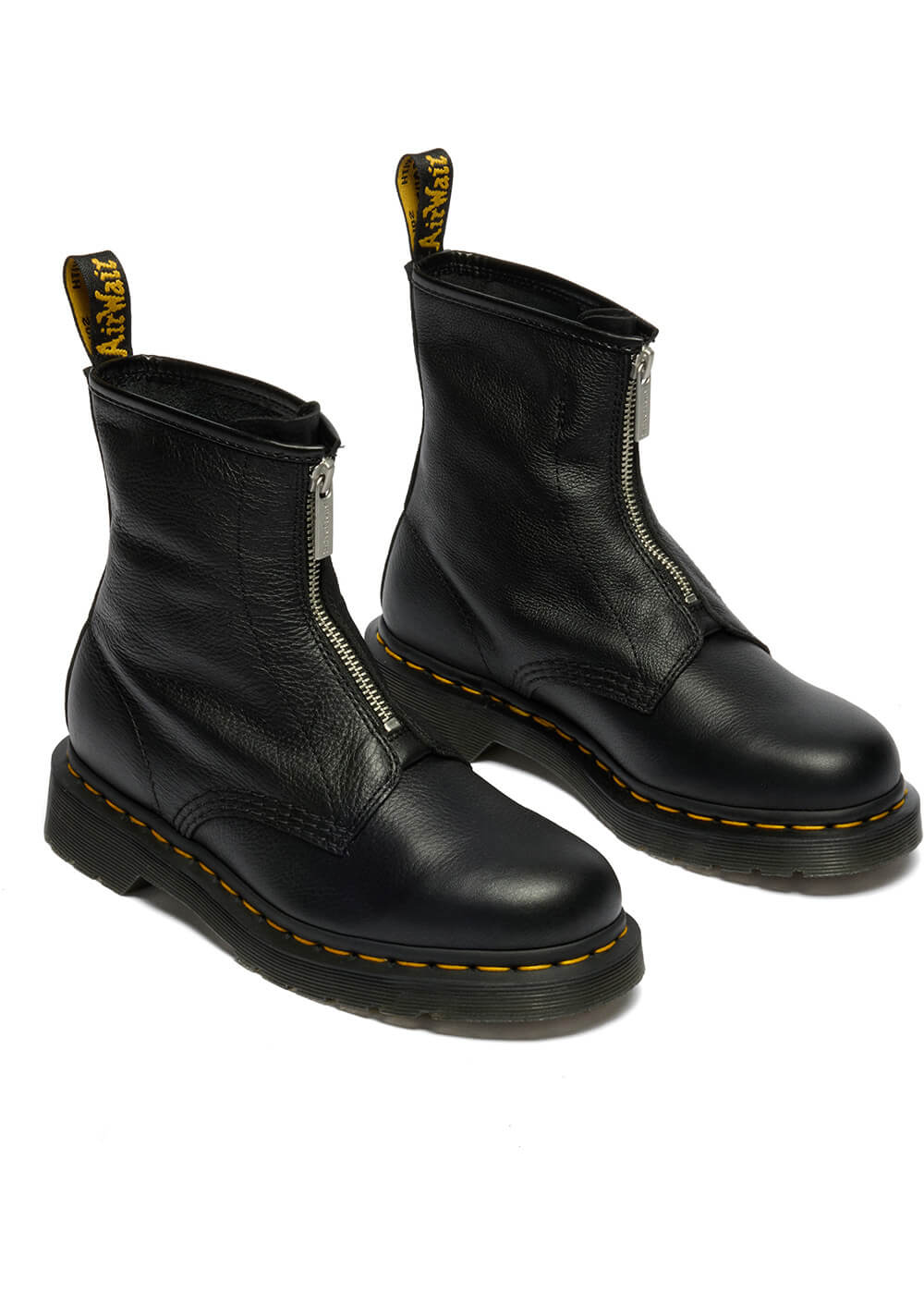 Dr. Martens 1460 Front Zip Up Leather Boots Black - www.succubus.us