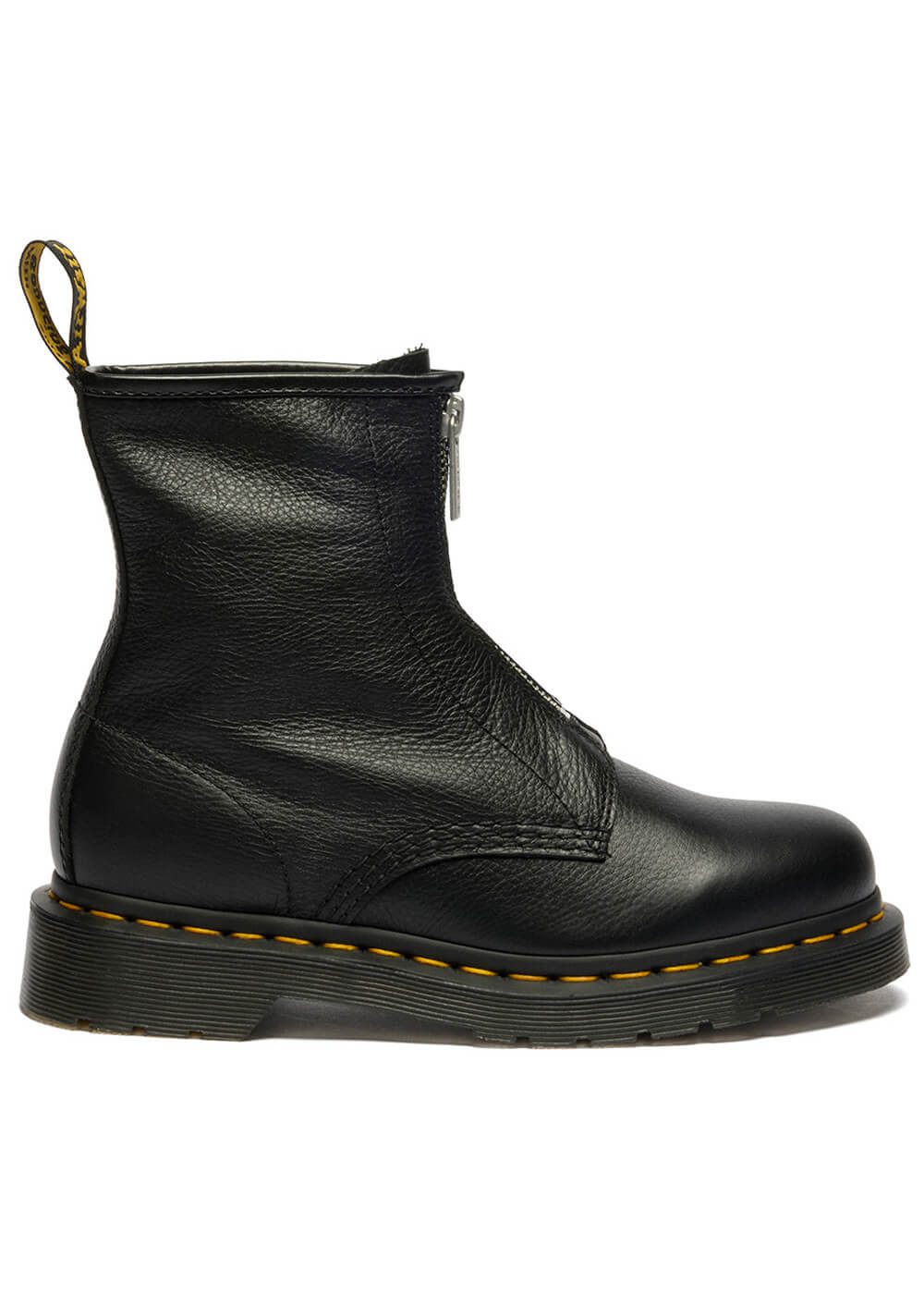 Dr. Martens 1460 Front Zip Up Leather Boots Black - www.succubus.us
