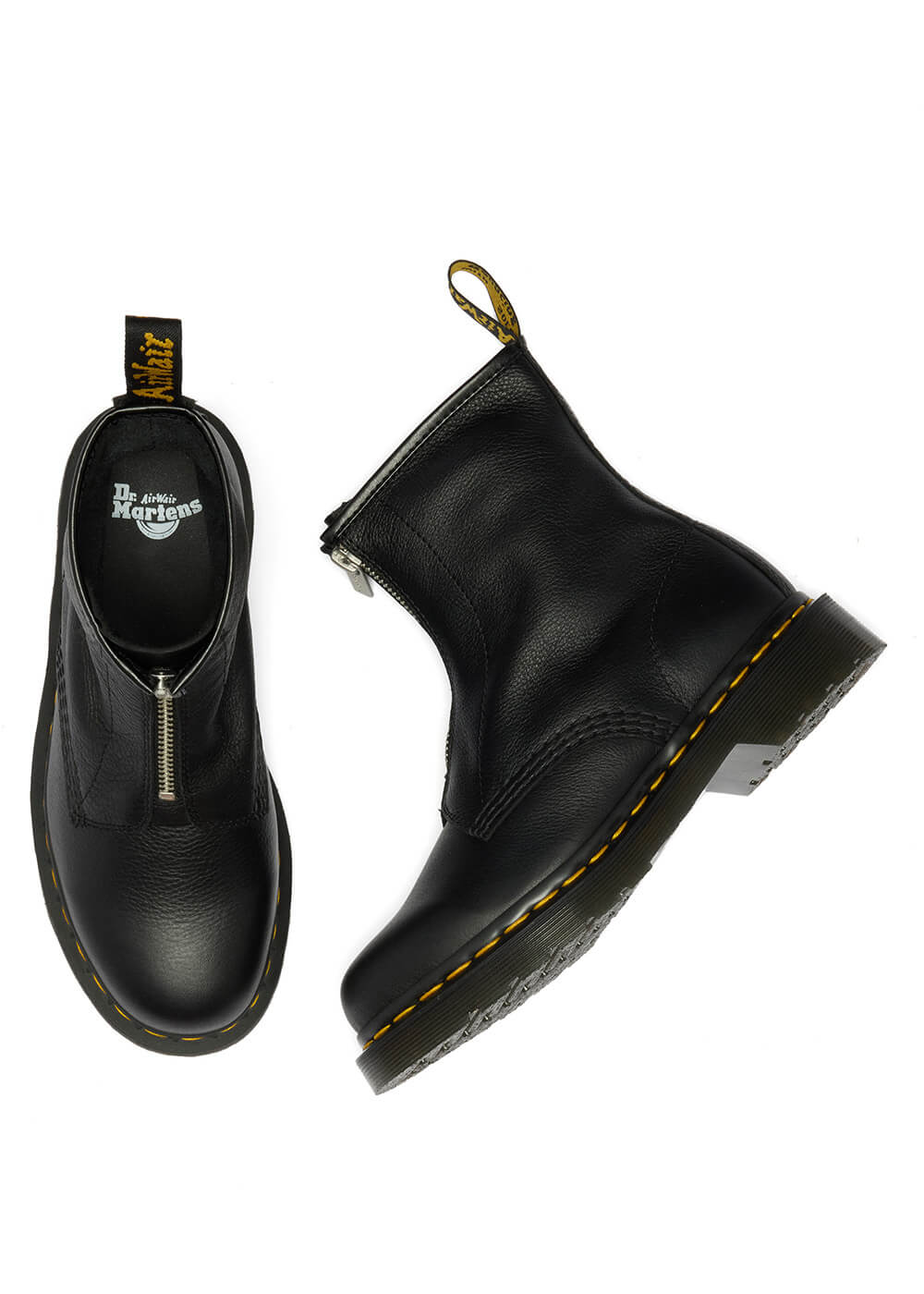 Dr. Martens 1460 Front Zip Up Leather Boots Black - www.succubus.us