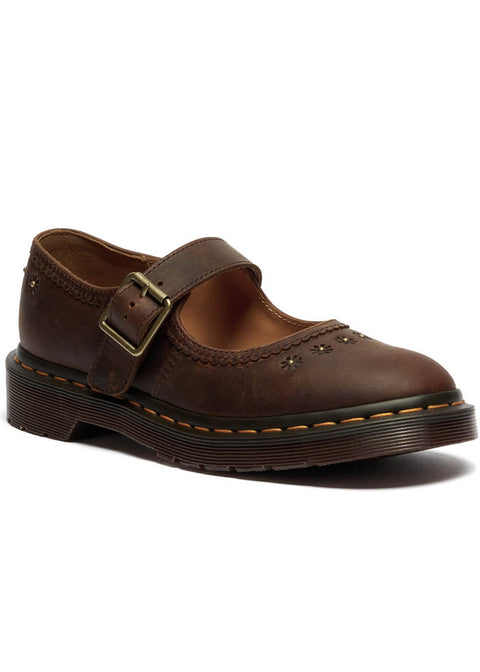 Dr. Martens Mary Jane Flower Crazy Horse Shoes Brown Dr. Martens Mary Jane Flower Crazy Horse Shoes Brown