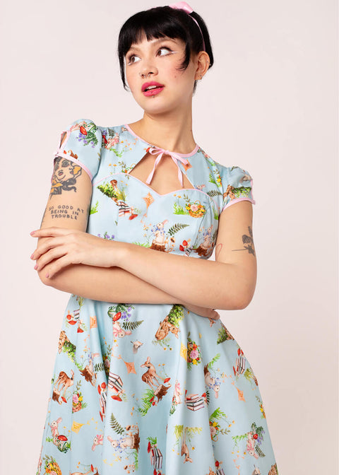Hell Bunny Beatrix 50's Swing Dress Blue - www.succubus.us Hell Bunny Beatrix 50's Swing Dress Blue - www.succubus.us