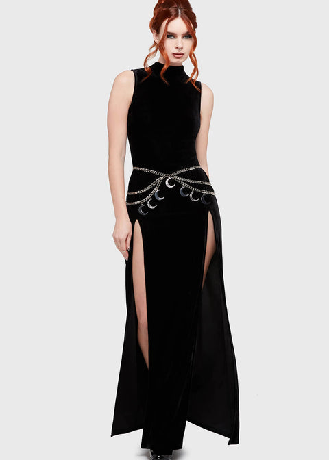 black dress silver belt Leather Disc Belt