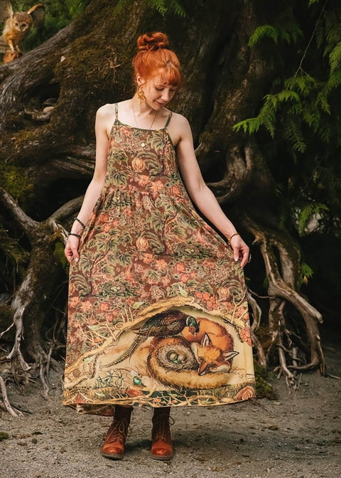 Market Of Stars Woodland Wisdom Fox & Owl Maxi Dress - www.succubus.us Market Of Stars Woodland Wisdom Fox & Owl Maxi Dress - www.succubus.us