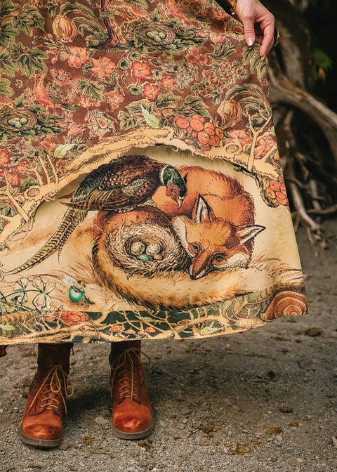 Market Of Stars Woodland Wisdom Fox & Owl Maxi Dress - www.succubus.us Market Of Stars Woodland Wisdom Fox & Owl Maxi Dress - www.succubus.us