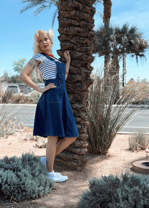 pinafore flare dress Reckless Check Mini Pinafore Dress