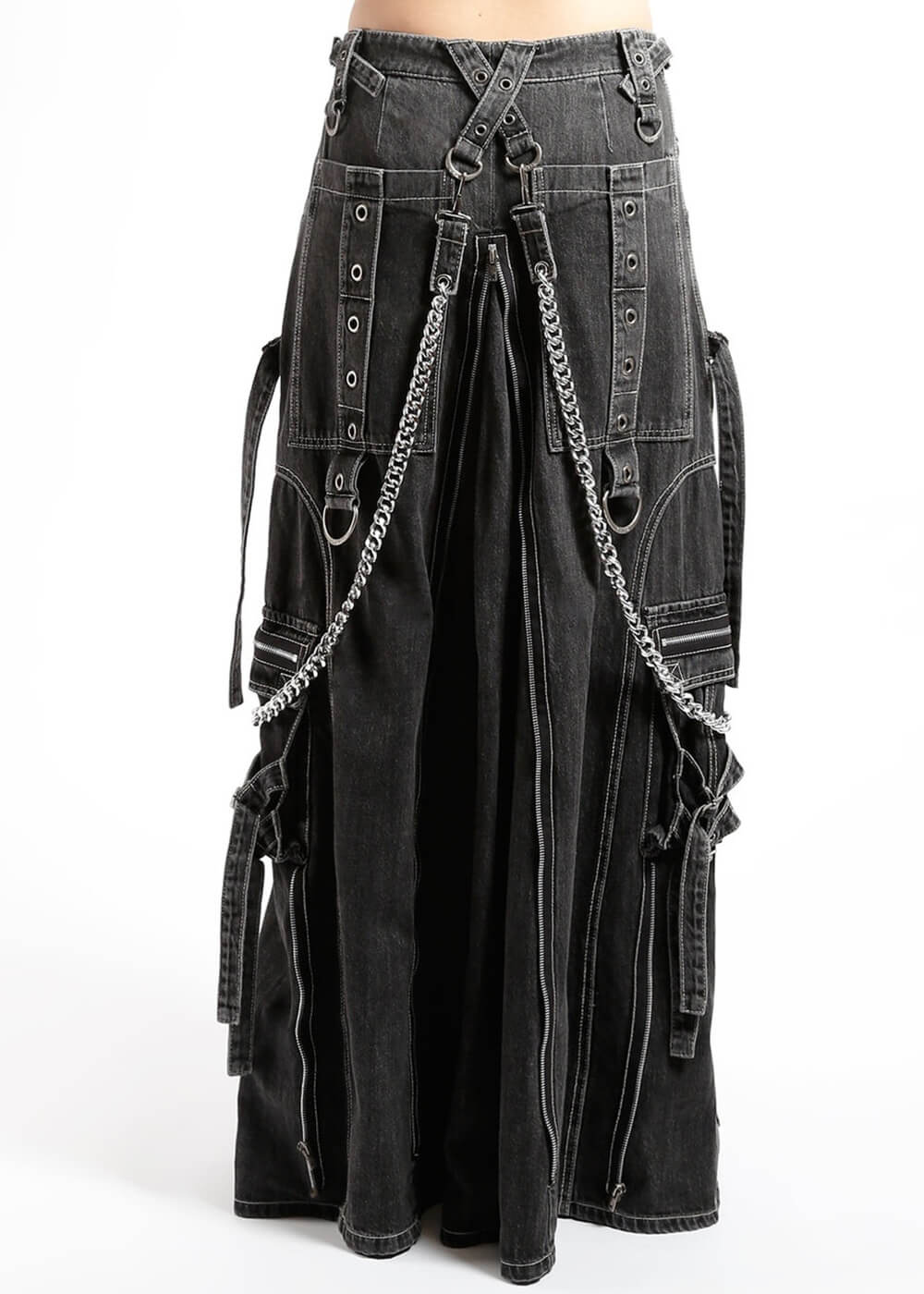 Tripp NYC Strength Denim Skirt Black - www.succubus.us