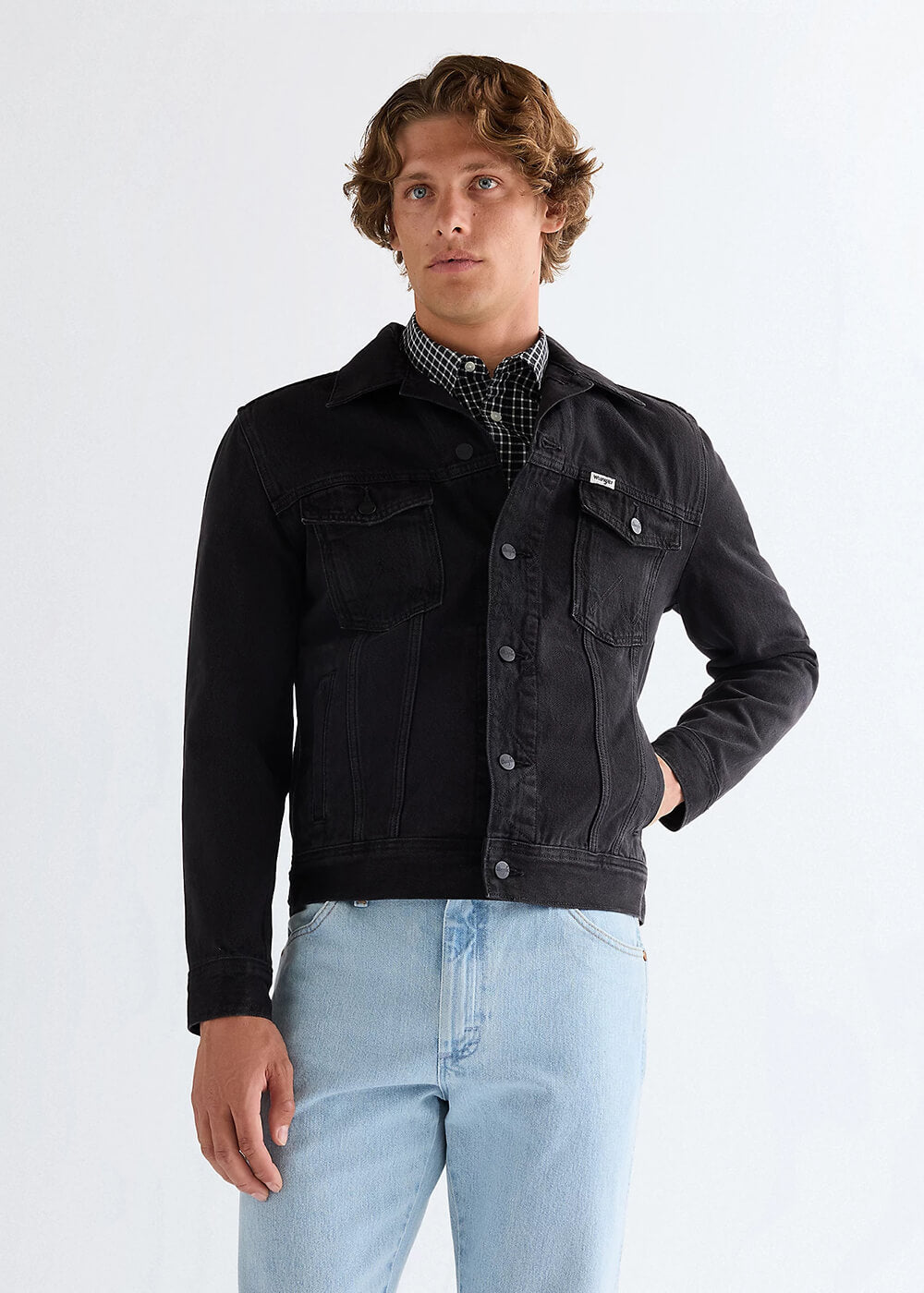 Wrangler Mens Classic Denim Jacket Orion Black - www.succubus.us